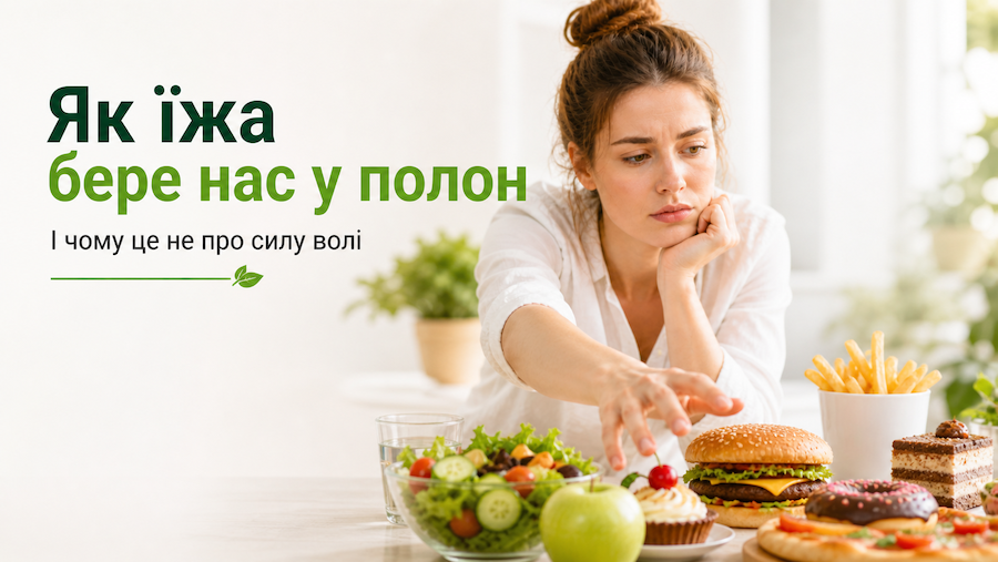 Фото до матеріалу: Як їжа бере нас у полон: реальна причина залежності та шлях до контролю