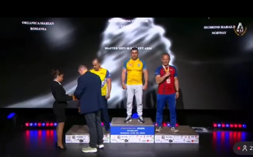 Фото до матеріалу: Віктор Мушировський з Дубенщини став чемпіоном Європи з армспорту