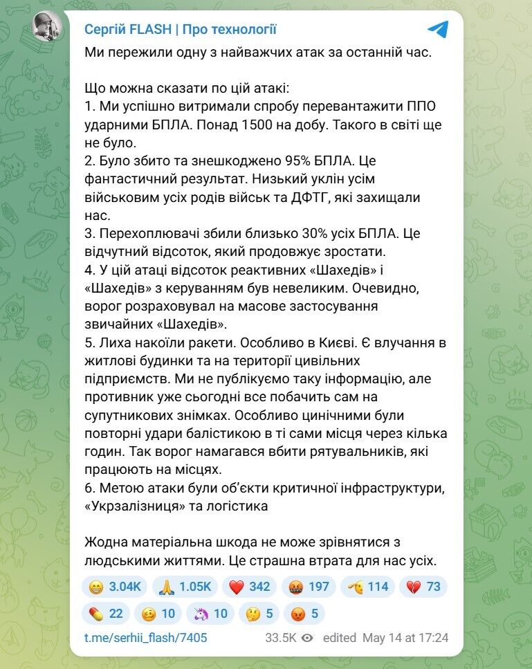 Фото до матеріалу: Росія збралася на масовану атаку: перехоплювачі збили 30% дронів