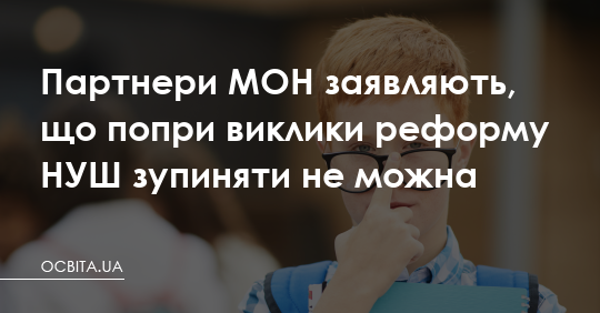 Фото до матеріалу: Партнери МОН: реформу НУШ зупиняти не можна, ліцеї стануть трампліном для молоді