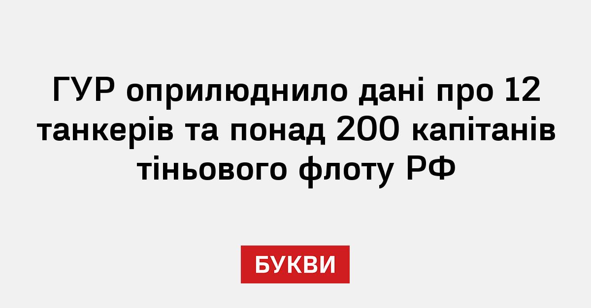 Фото до матеріалу: ГУР оприлюднило дані про 12 танкерів і понад 200 капітанів тіньового флоту РФ