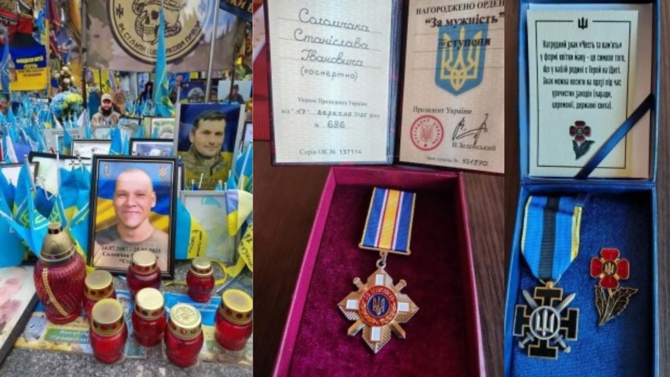Фото до матеріалу: Захисника з Калуша Станіслава Соломчака посмертно нагородили двома орденами