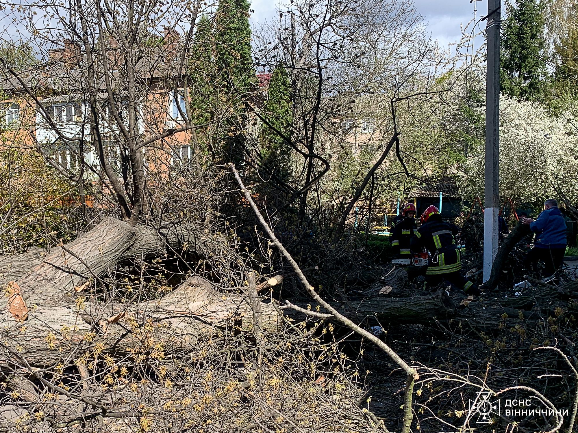 Фото до матеріалу: Близько ста виїздів рятувальників на Вінниччині через штормовий вітер