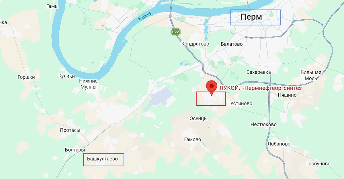 Фото до матеріалу: Дрони атакували нафтопереробні заводи в Орську та Пермі: пожежі та евакуація