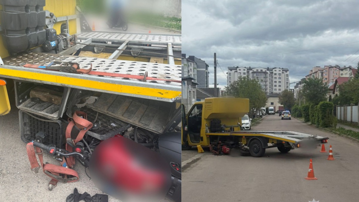 Фото до матеріалу: У Франківську зіткнулися авто і мотоцикл: є постраждалий