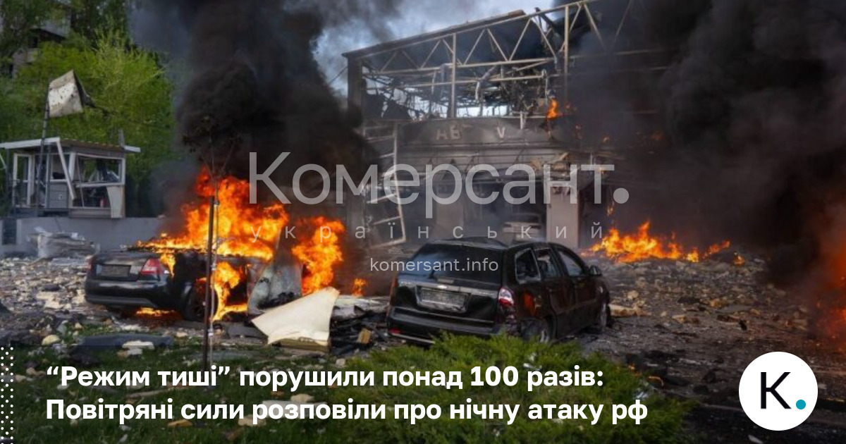 Фото до матеріалу: Понад 100 атак у ніч на 6 травня: Повітряні сили розповіли про порушення режиму тиші