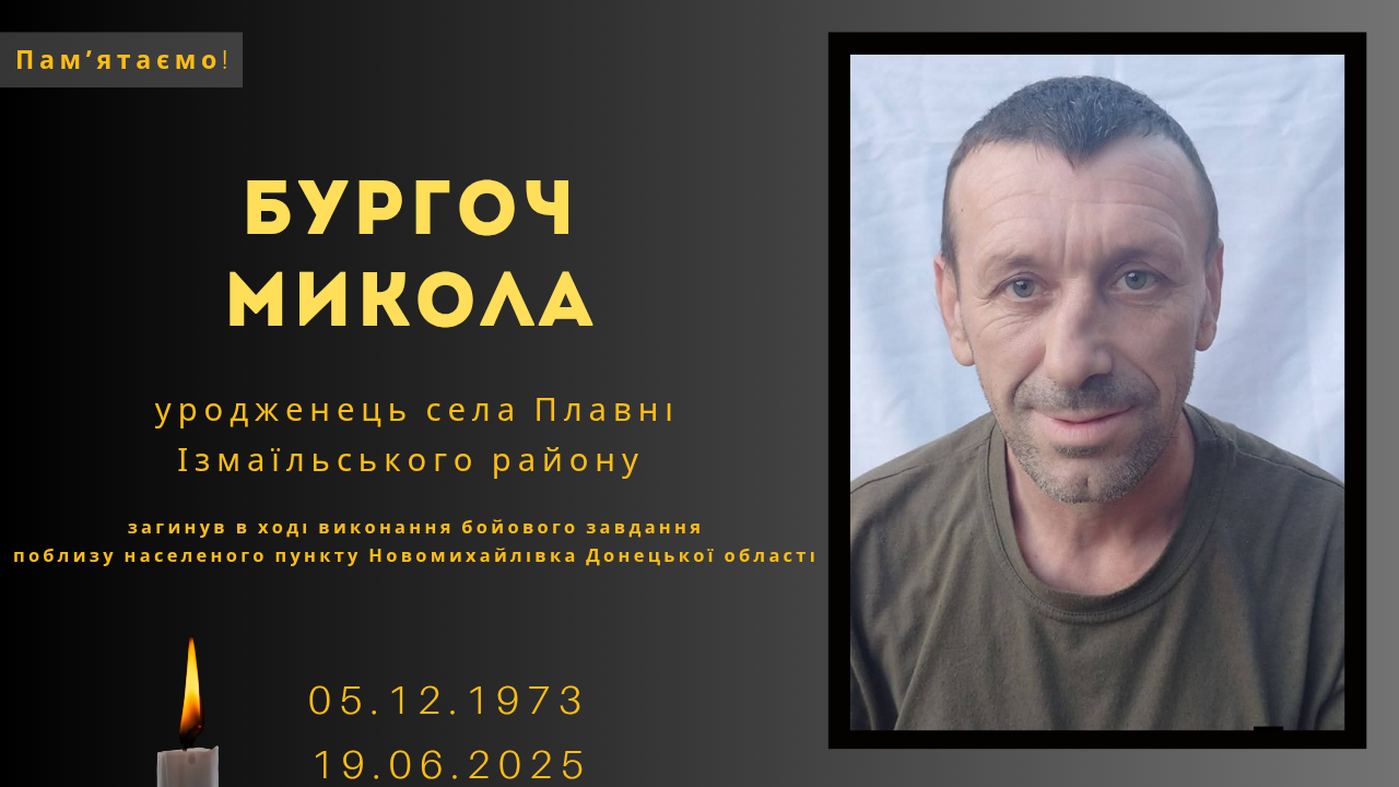 Фото до матеріалу: Загинули в боях за Україну: пам'ять про Бургоча Миколу