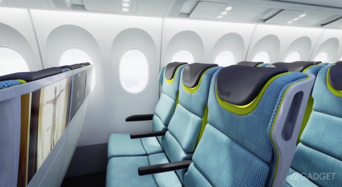 Фото до матеріалу: Boeing презентував концепт літака майбутнього з екранами на стелі та стінах