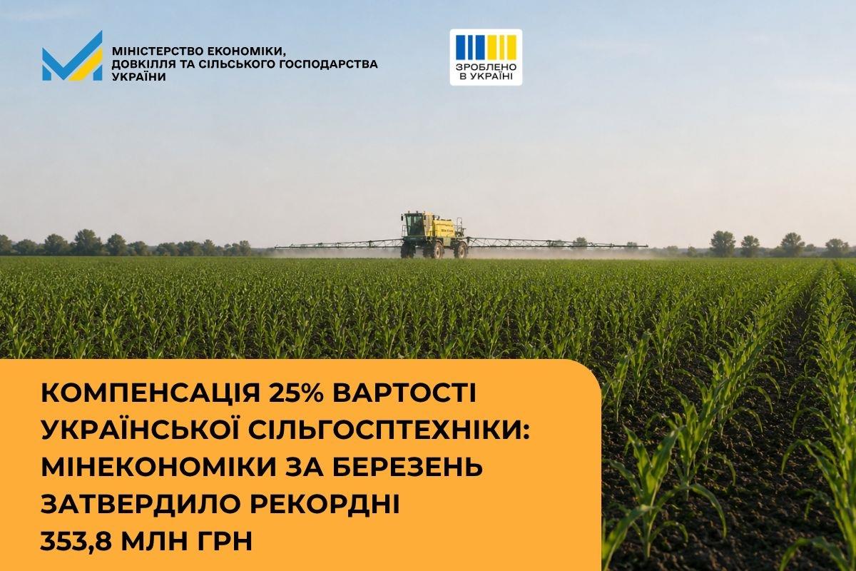 Фото до матеріалу: Рекордна компенсація для аграріїв: Мінекономіки затвердило 353,8 млн грн виплат у березні