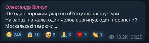Фото до матеріалу: Російські окупанти завдали ракетного удару по Кривому Рогу: загинув чоловік, є поранені