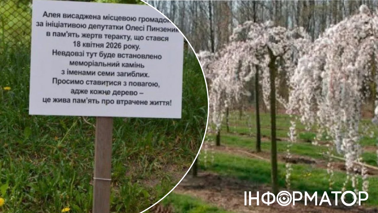 Фото до матеріалу: Сім сакур у пам'ять загиблим: акція у Голосіївському районі