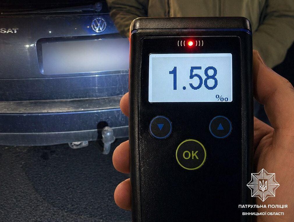 Фото до матеріалу: У Вінниці поліцейські притягнули до відповідальності водія у стані сп'яніння